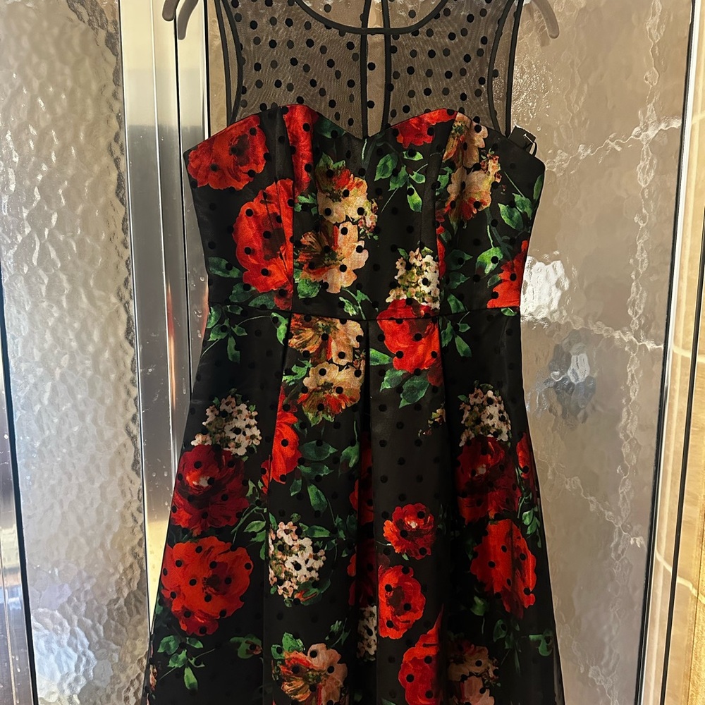 Studio One Black Dress with Sheer Detail - Picture 4 of 4